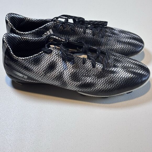 Adidas F10 Black Snake Print Soccer Shoes Mens 11 US Style B34860 2014 Soccer - Picture 3 of 8